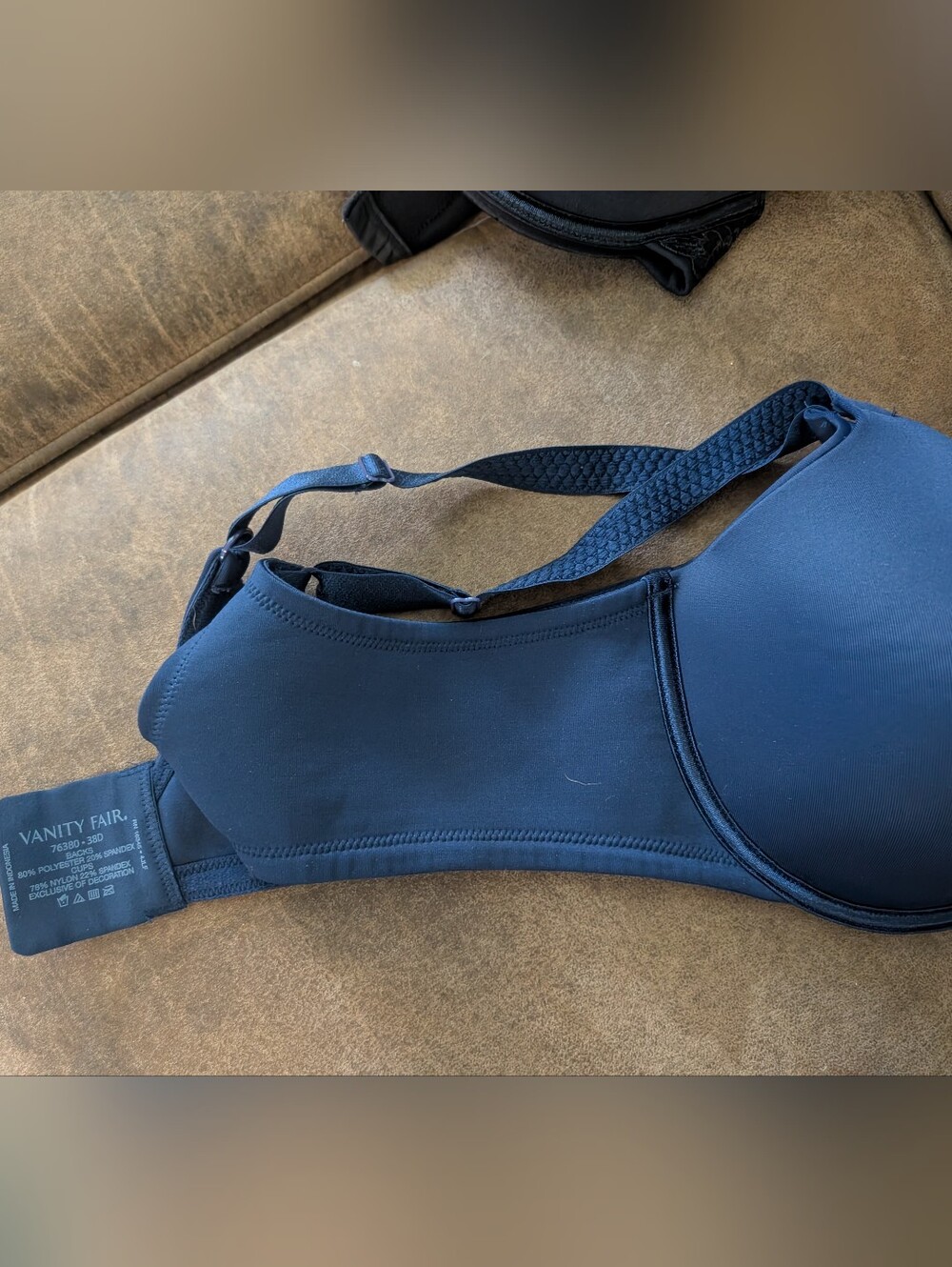 Vanity Fair Navy Blue Lightly padded tshirt bra